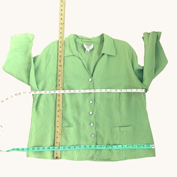 Talbots Top Irish Linen Lime Green Plus (16W) - Picture 5 of 5